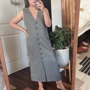 Vintage New York Style Ribbed Sweater Midi Dress. Size M